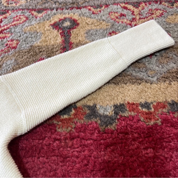 Free People XS Oversized Cream Ottoman Tunic Relaxed Ivory Soft Dressy Sweater - Picture 6 of 14